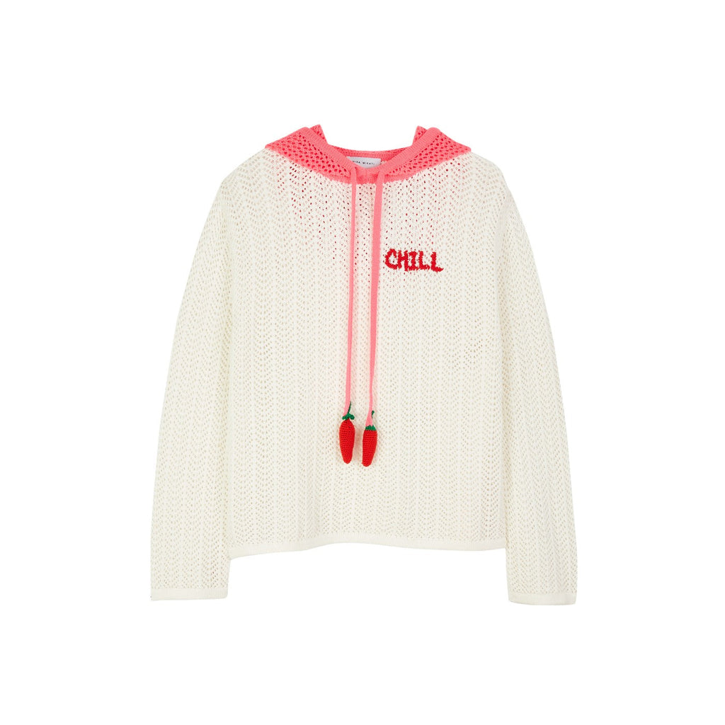 Sweat Pointelle Lace-Knit Organic-Cotton