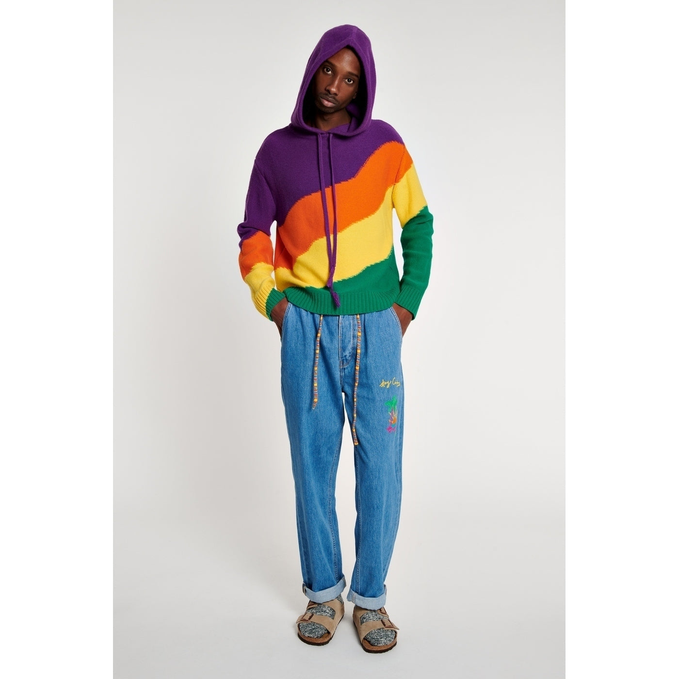 Sweat Wavey Stripe Intarsia