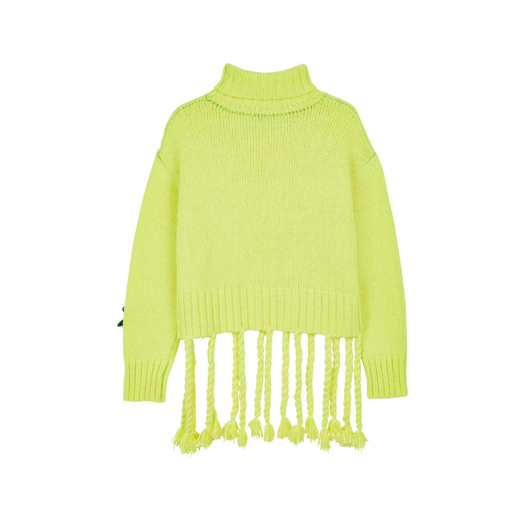 Pull Crochet Flowers Turtleneck