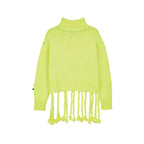 Pull Crochet Flowers Turtleneck