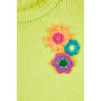 Pull Crochet Flowers Turtleneck