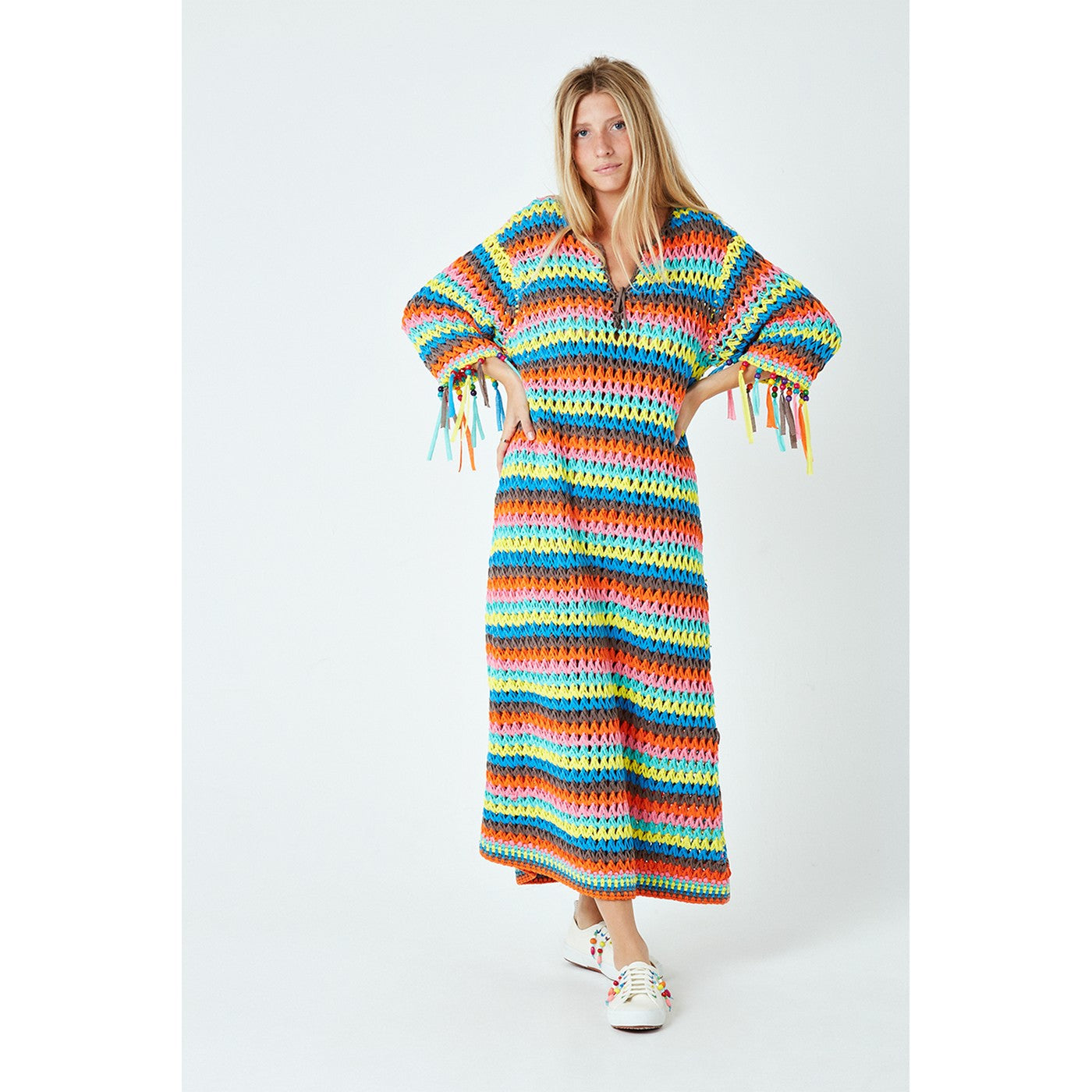 Robe Rainbow Beaded Fringe