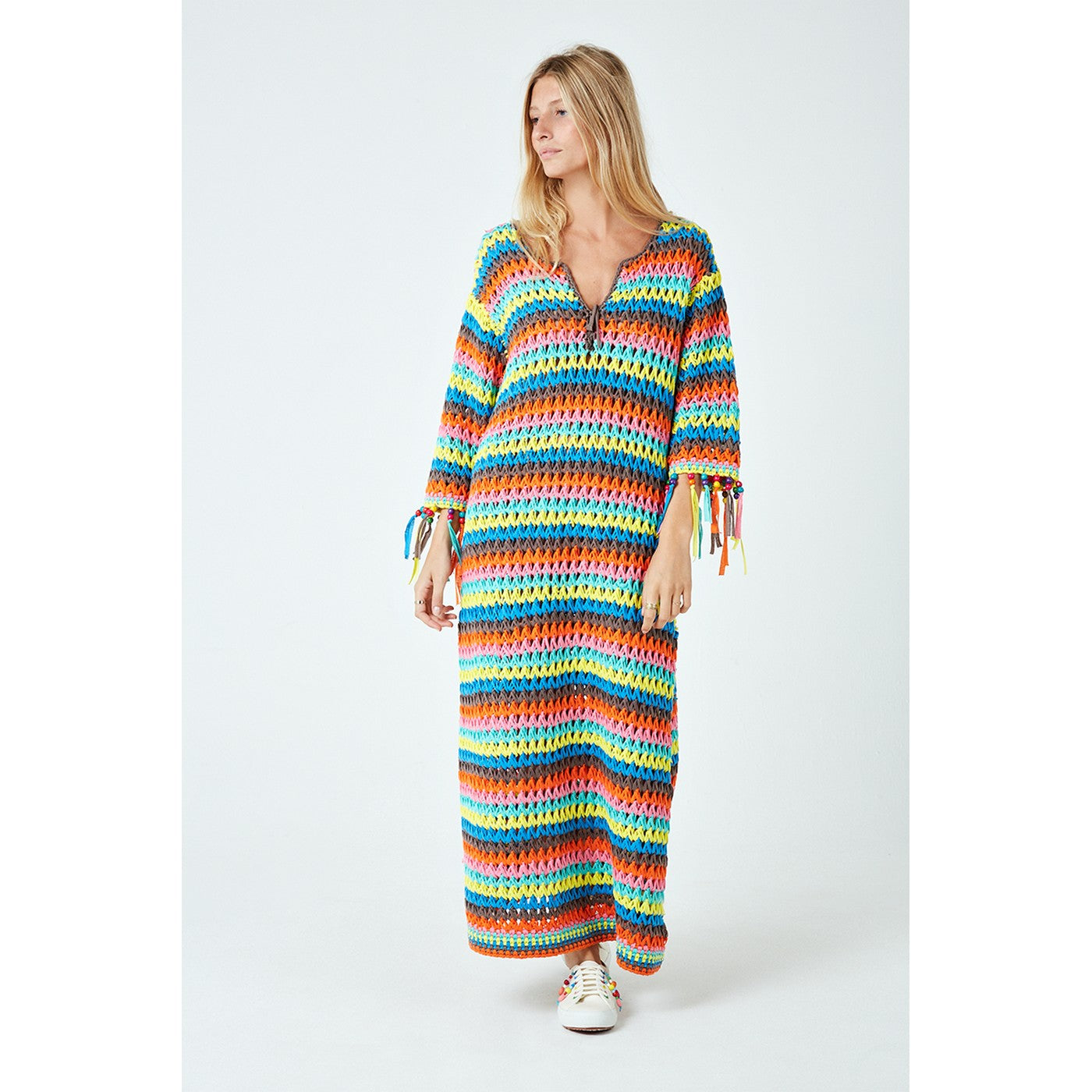Robe Rainbow Beaded Fringe