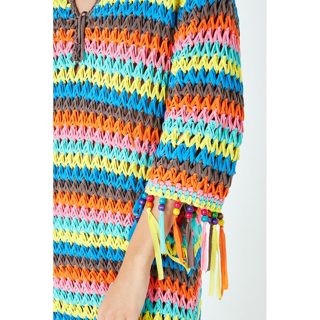 Robe Rainbow Beaded Fringe