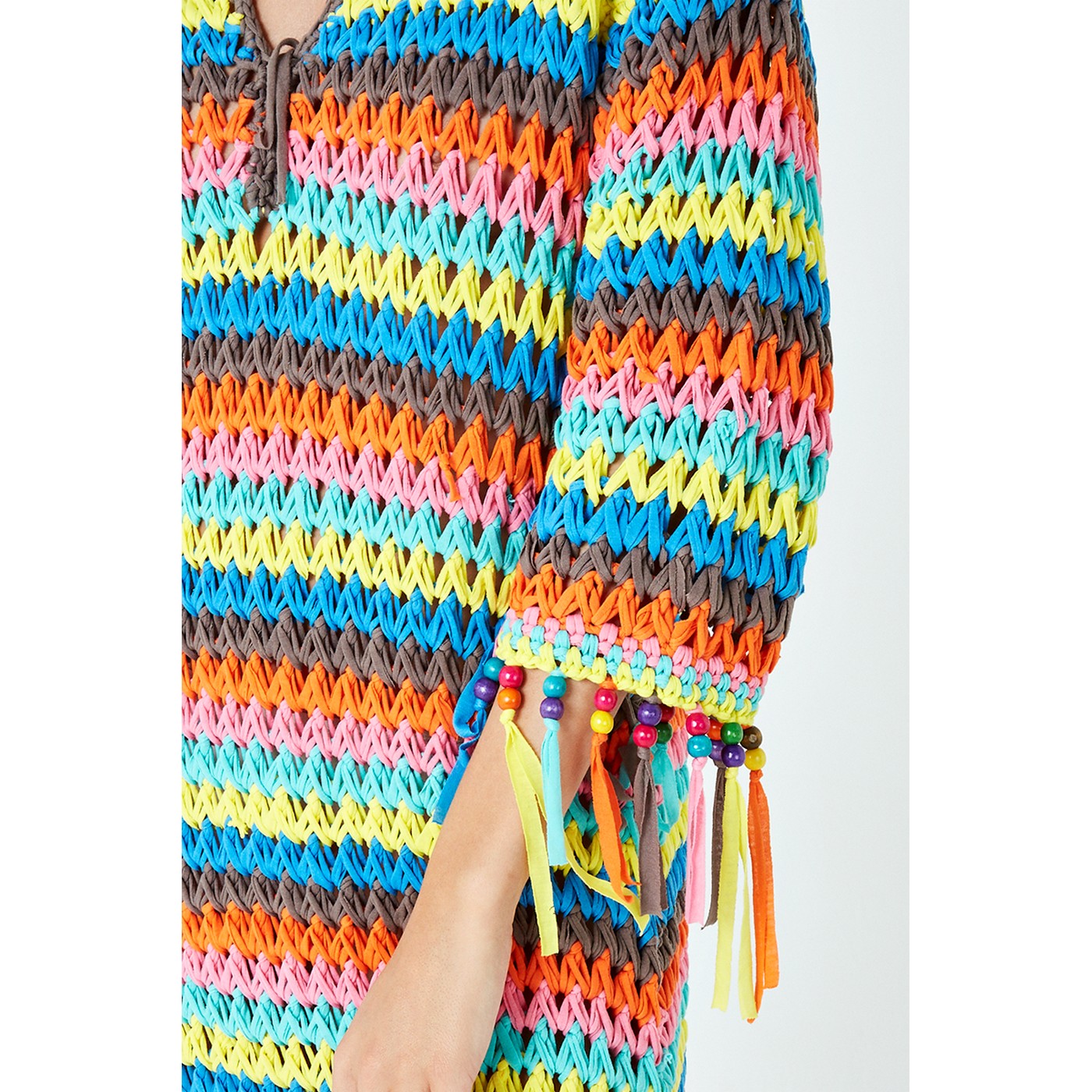 Robe Rainbow Beaded Fringe