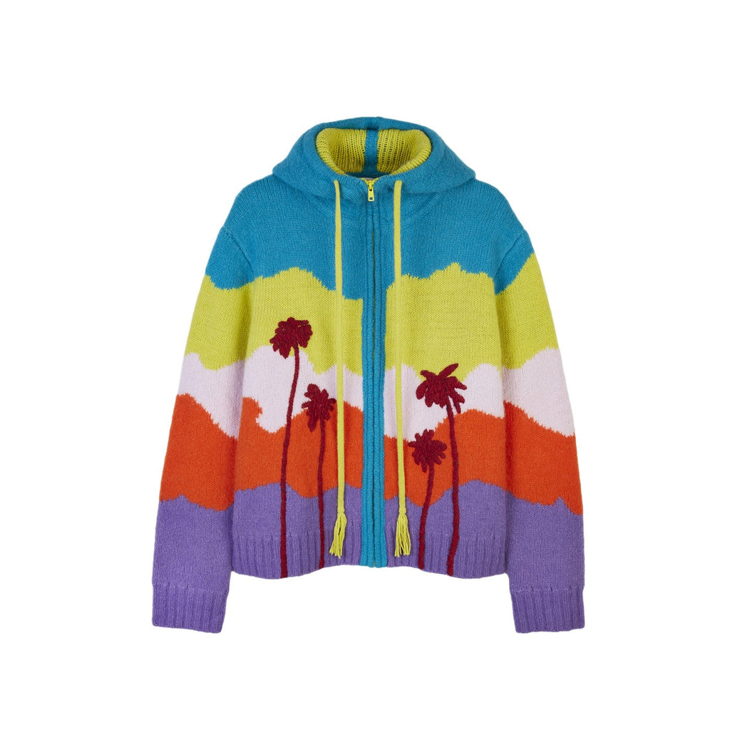 Veste Hand-Embroidered Palm Tree Hooded