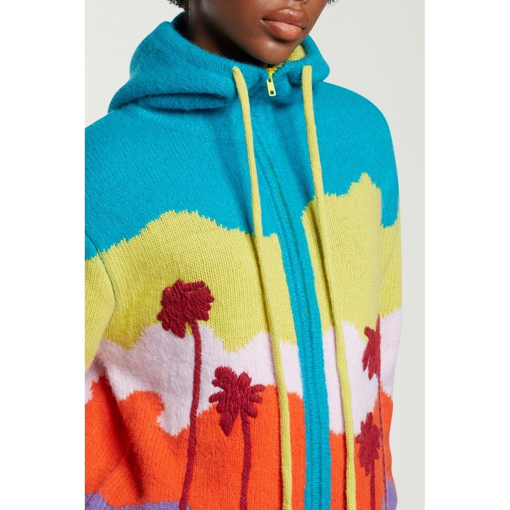 Veste Hand-Embroidered Palm Tree Hooded