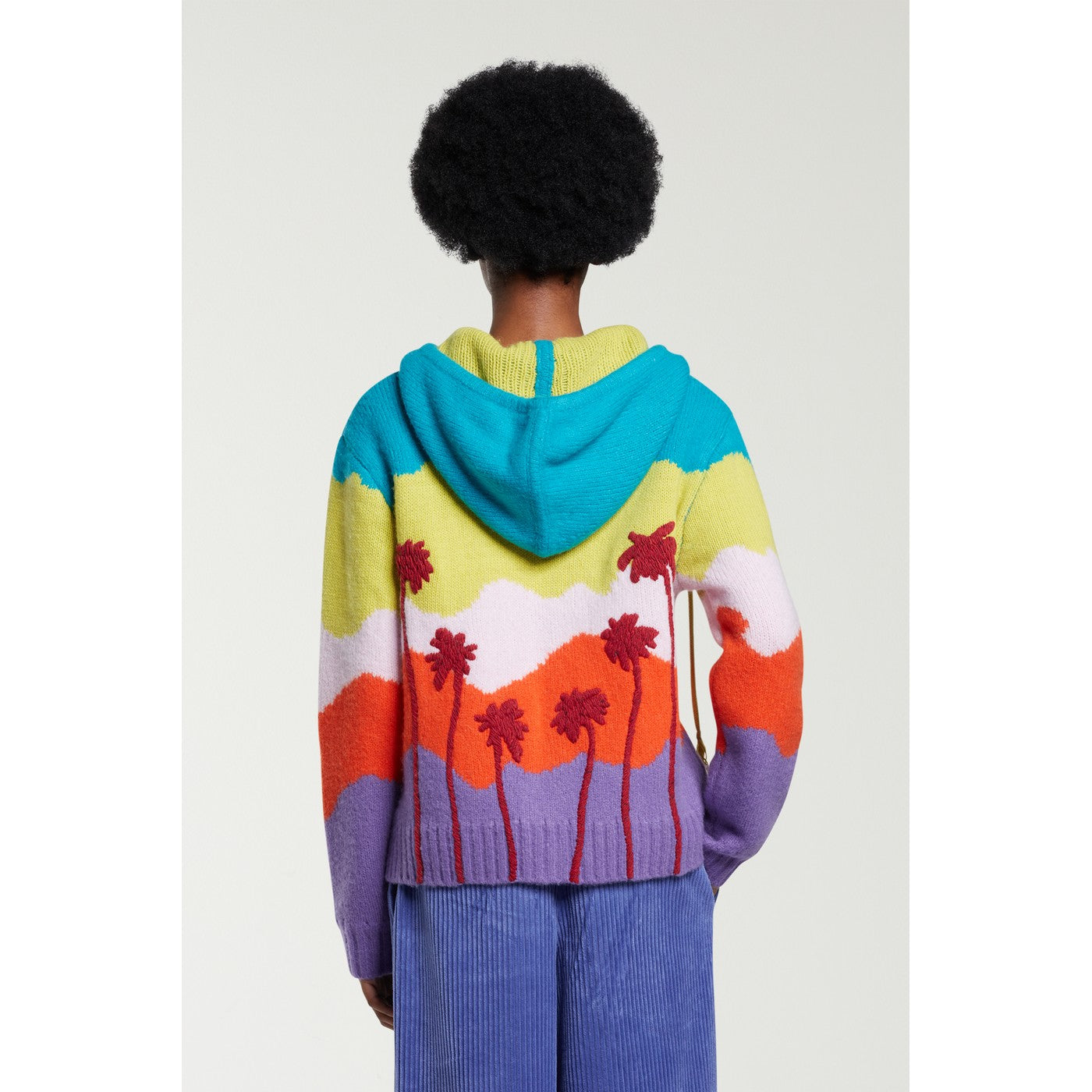 Veste Hand-Embroidered Palm Tree Hooded