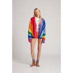 Cardigan Rainbow Ray Hand With Embroidery