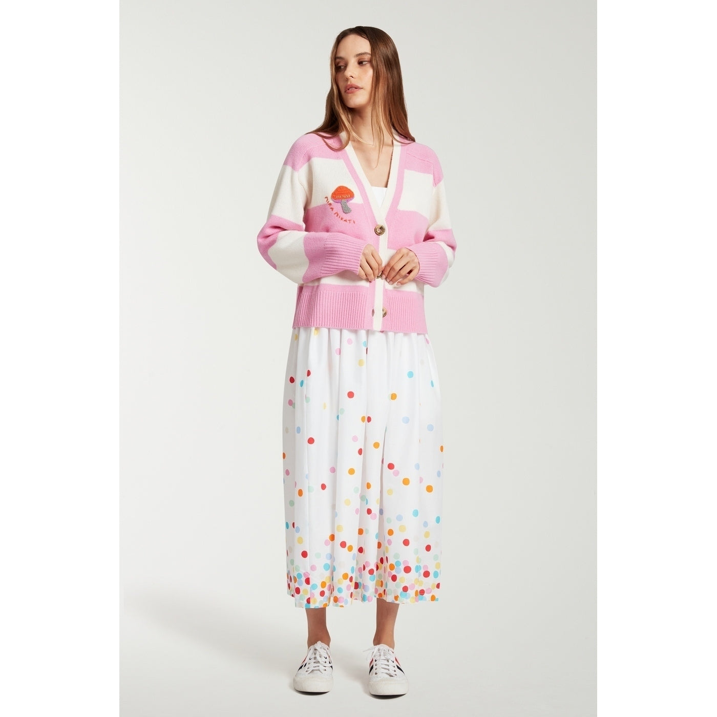 Cardigan Embroidered Mushroom
