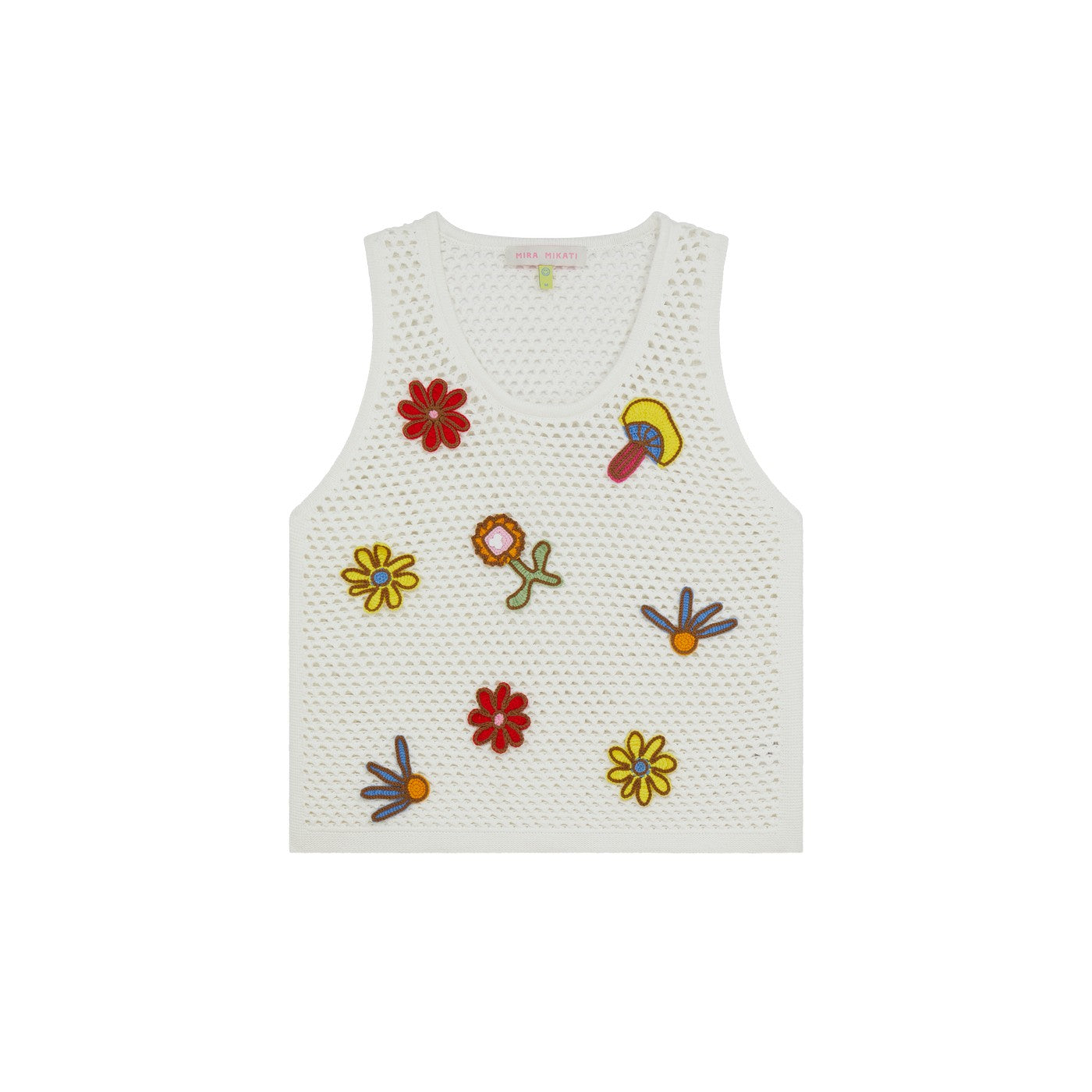 Topted Vest With Crochet Patches