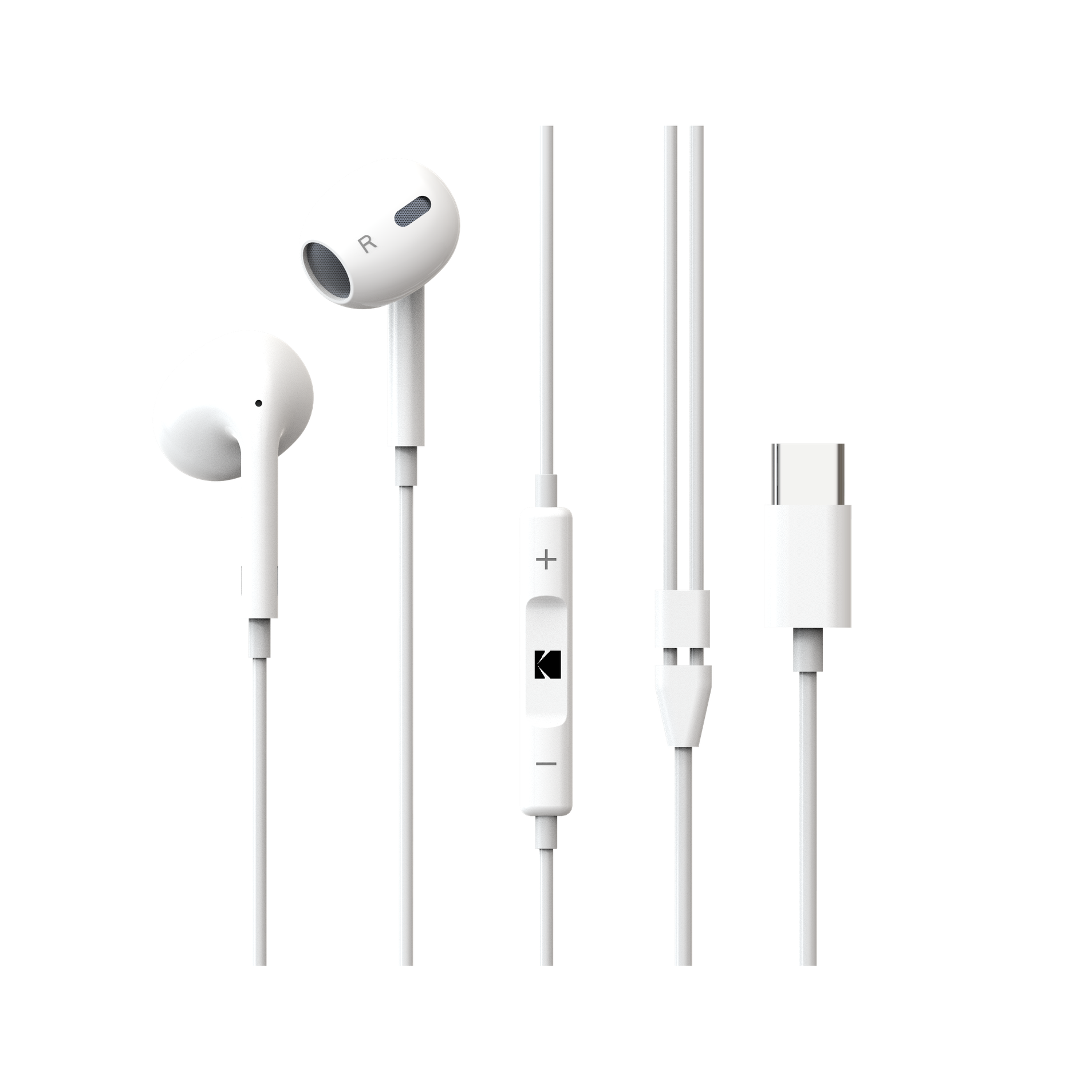 Écouteurs Filaires 210 - Usb C - Blanc - Kodak