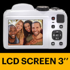 Appareil Photo Bridge Pixpro Az255 - Zoom Optique 25X - Blanc - Carte SD & Housse Offertes - Kodak