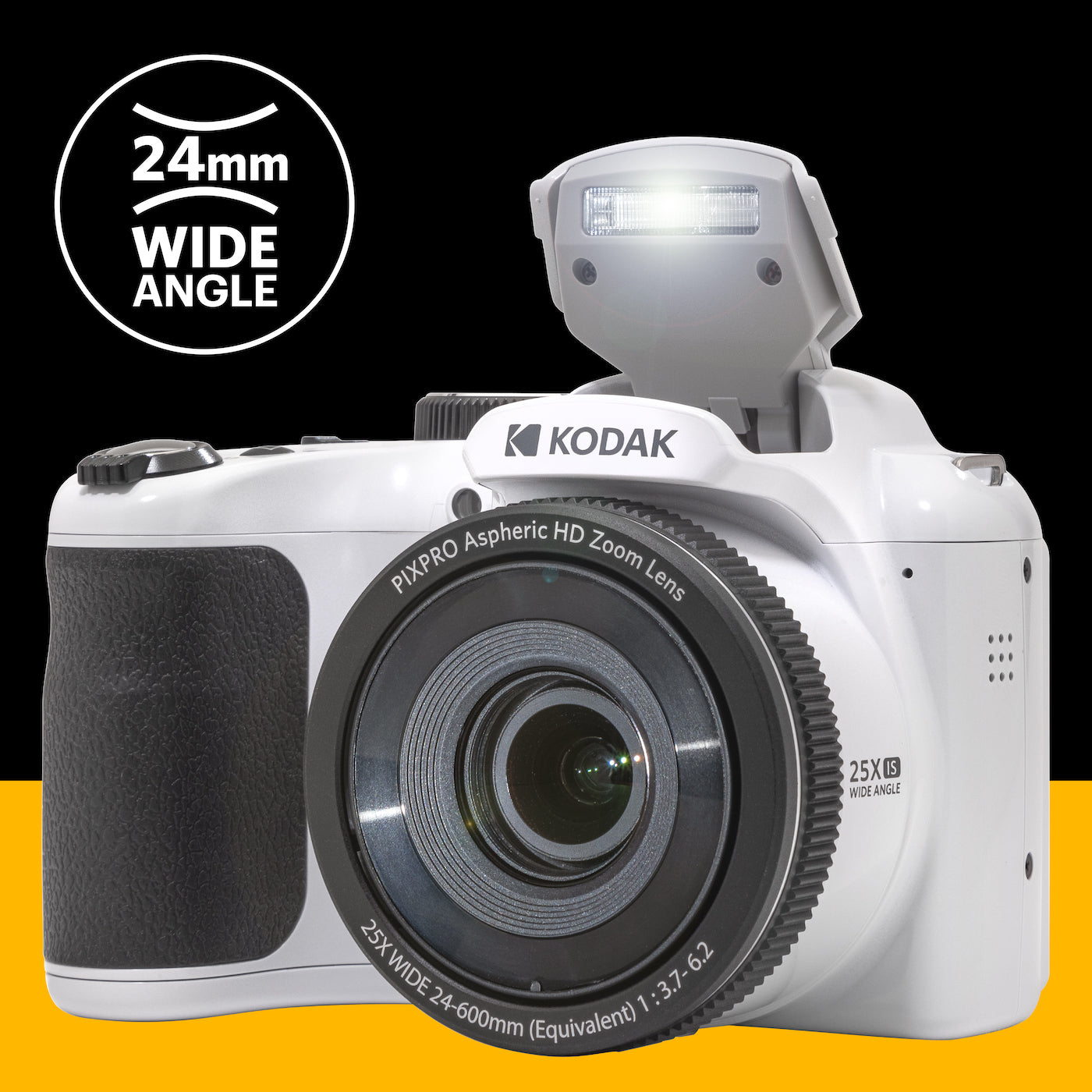 Appareil Photo Bridge Pixpro Az255 - Zoom Optique 25X - Blanc - Carte SD & Housse Offertes - Kodak