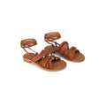 Couleur Pourpre - Sandales Plates Kohima - Camel