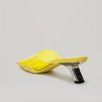 Mules Kitten Heel Pvc - Yellow