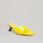 Mules Kitten Heel Pvc - Yellow
