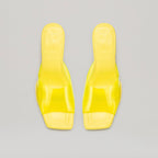 Mules Kitten Heel Pvc - Yellow