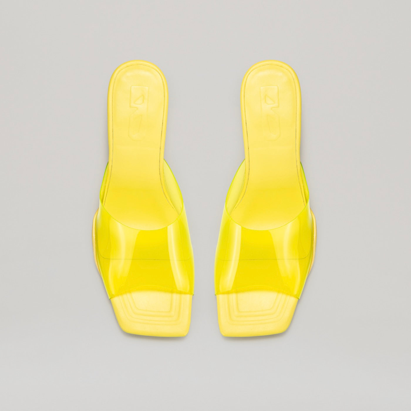 Mules Kitten Heel Pvc - Yellow