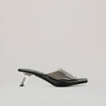 Mules Kitten Heel Pvc - Black