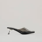Mules Kitten Heel Pvc - Black
