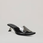 Mules Kitten Heel Pvc - Black