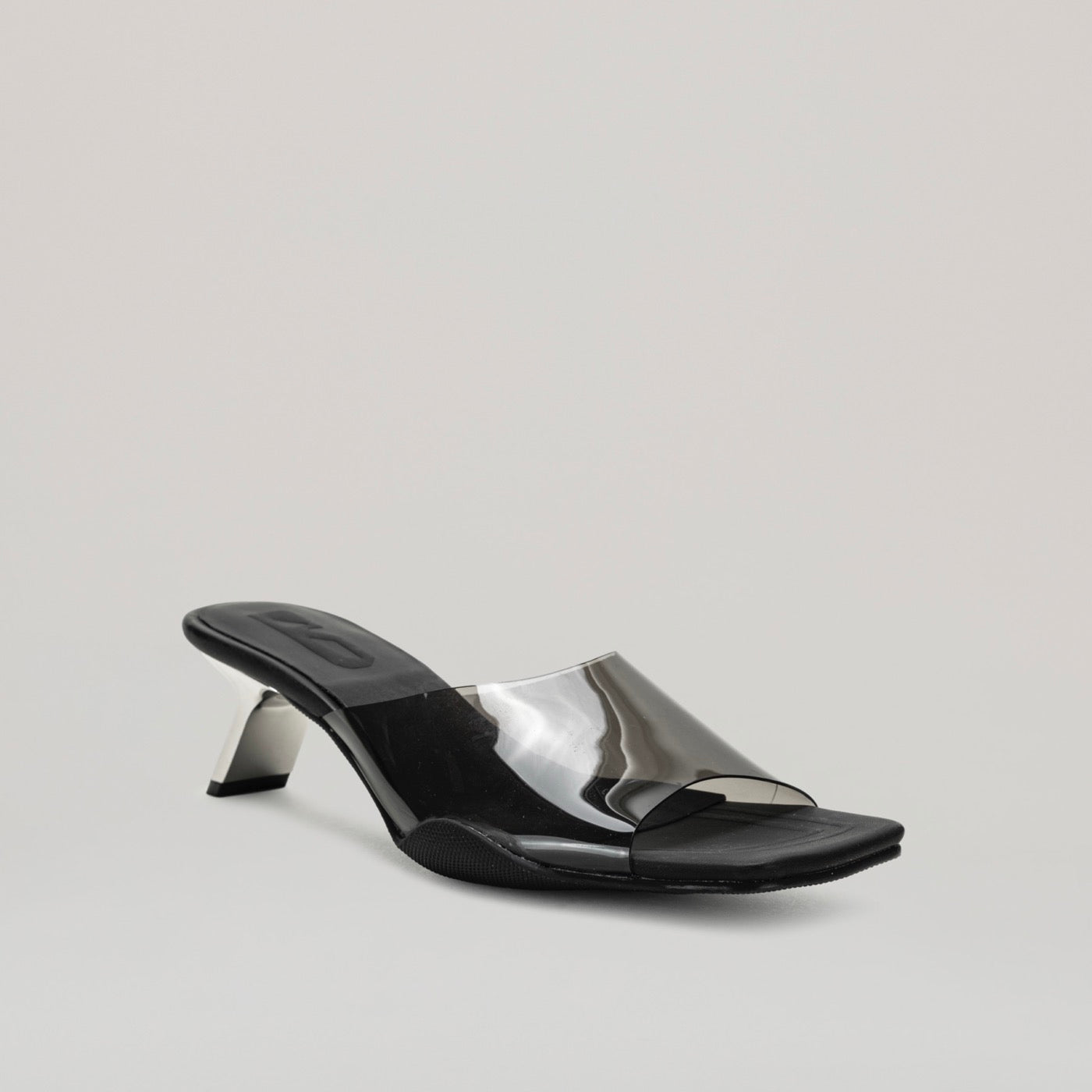Mules Kitten Heel Pvc - Black
