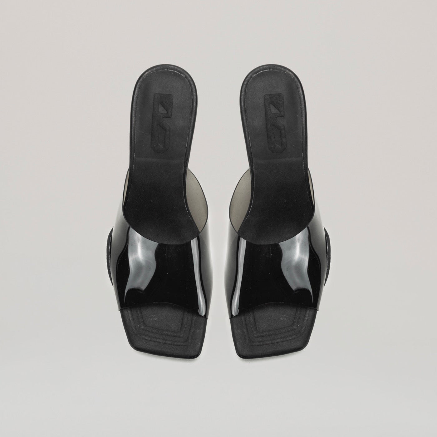 Mules Kitten Heel Pvc - Black