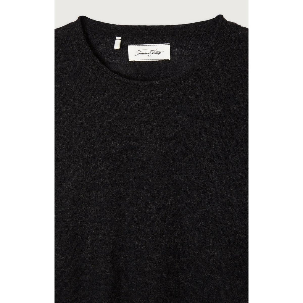 American Vintage - Pull ML Col Rond - Charbon Chine - Enfant