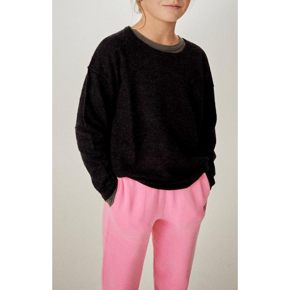 American Vintage - Pull ML Col Rond - Charbon Chine - Enfant