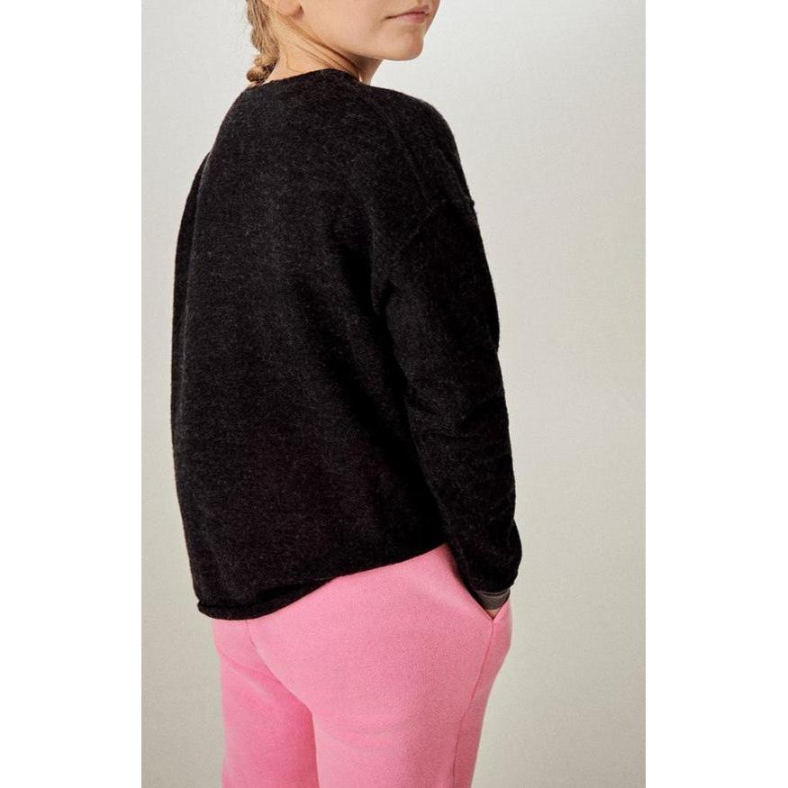 American Vintage - Pull ML Col Rond - Charbon Chine - Enfant