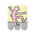 Keith Haring's Untitled (electric) skateboard art by the skateroom