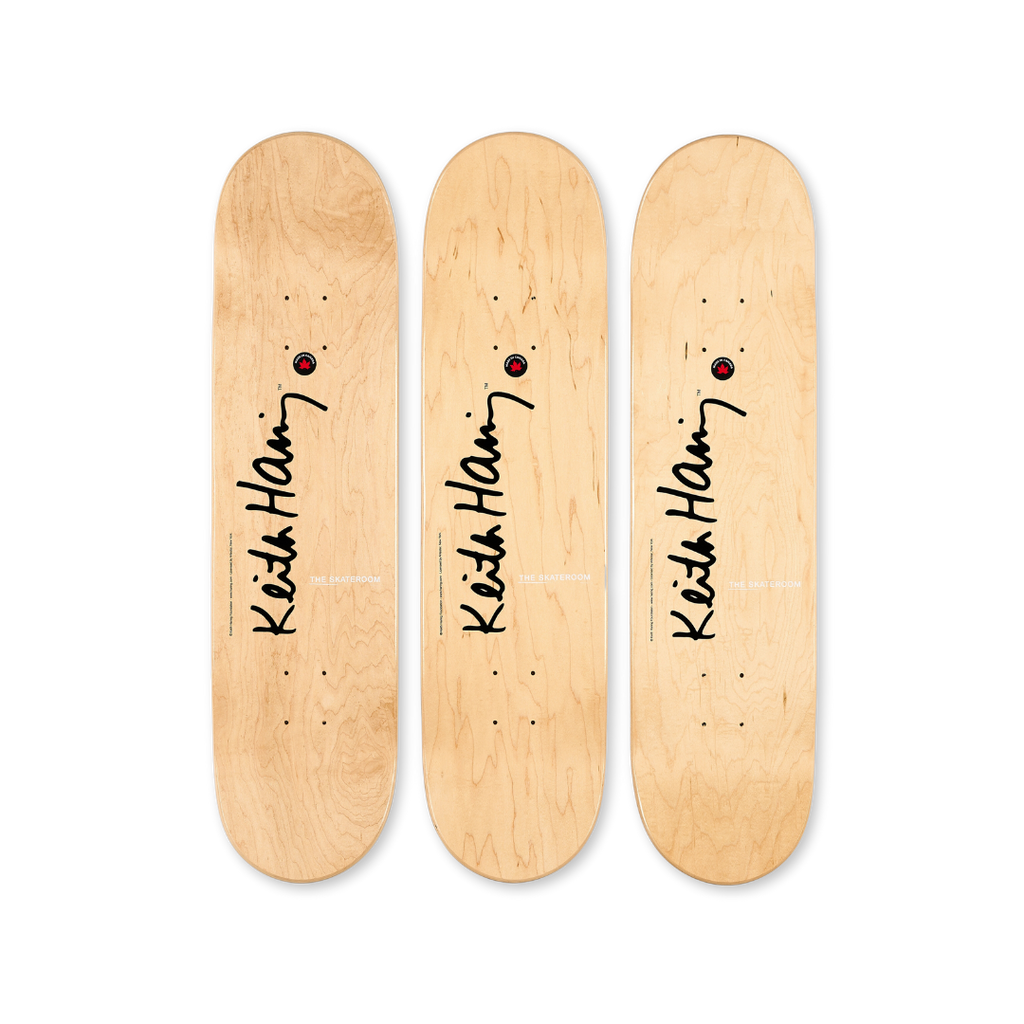 Keith Haring's Untitled (electric) skateboard art by the skateroom