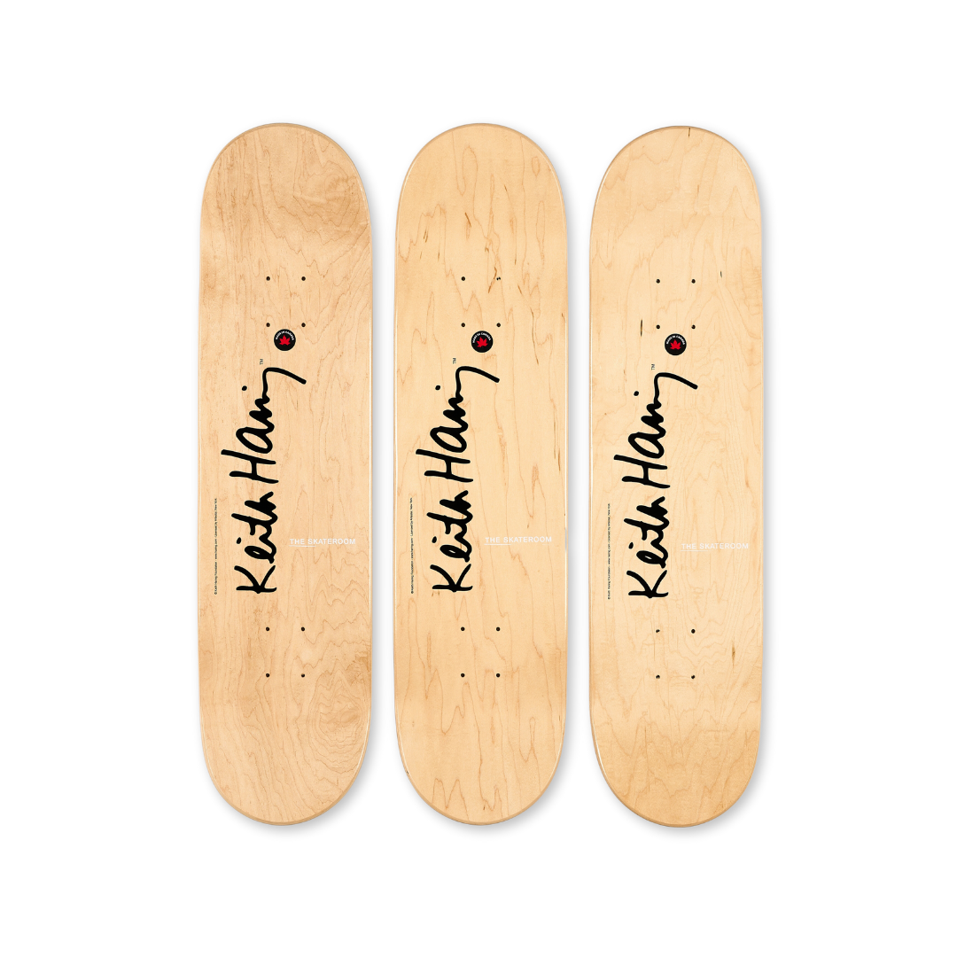 Keith Haring's Untitled (electric) skateboard art by the skateroom