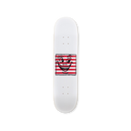 Keith Haring's Untitled (smile on stripes) skateboard art by the skateroom
