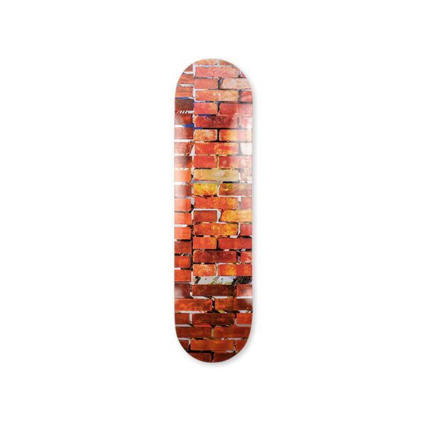 Kelley Walker's Red Bricks skateboard art by the skateroom