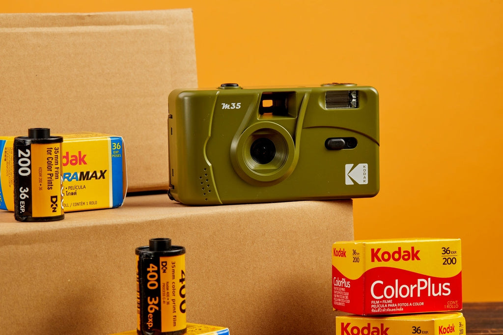 Appareil Photo Argentique - M35 - Vert Olive - 2 Pellicules Couleur Offertes - Kodak