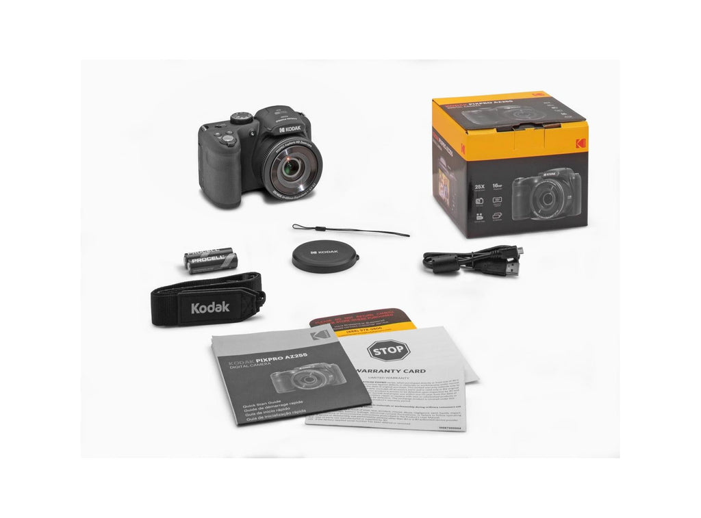 Appareil Photo Bridge Pixpro Az255 - Zoom Optique 25X - Black - Carte SD & Housse Offertes - Kodak