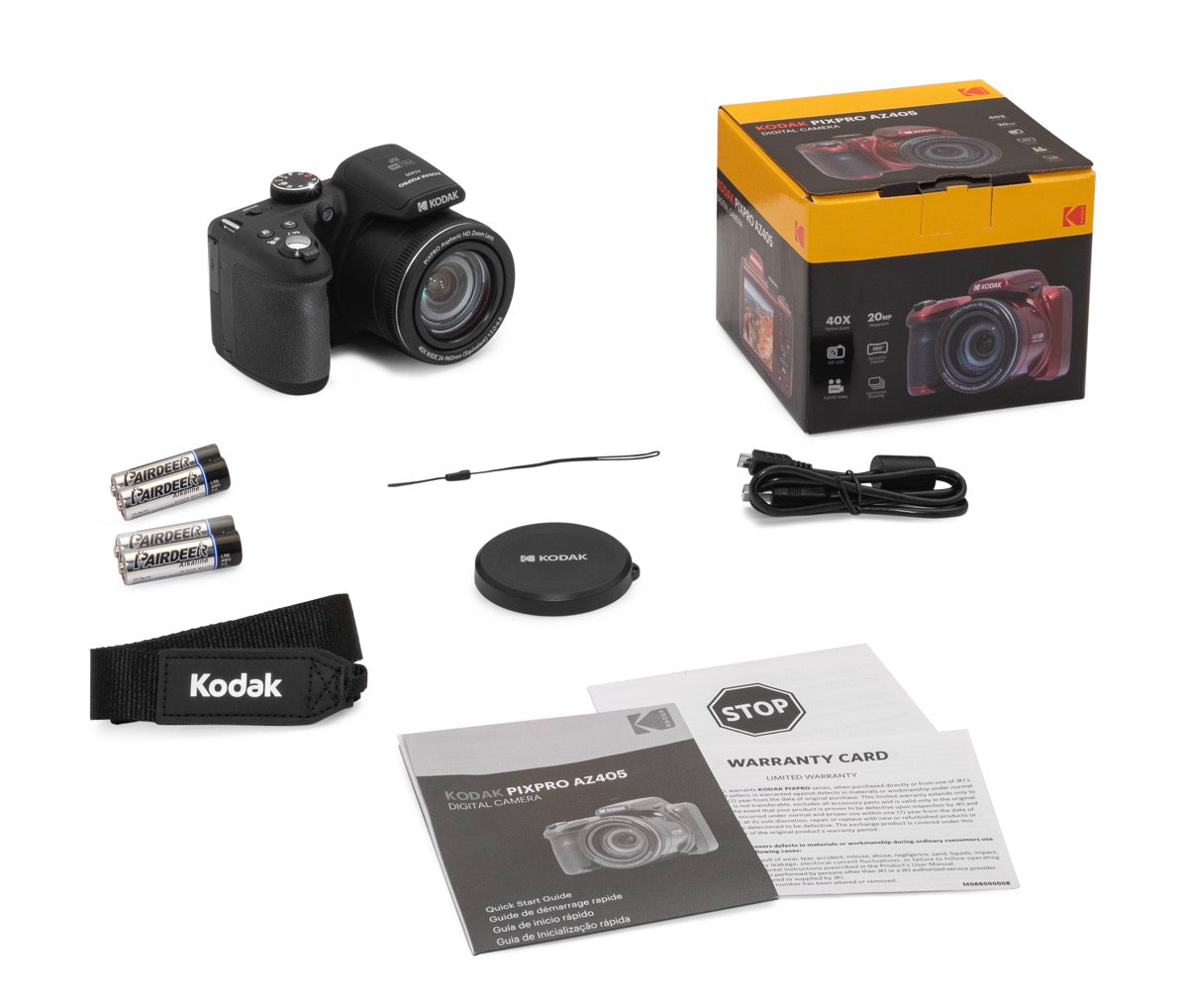 Appareil Photo Bridge Pixpro Az405 - Zoom Optique 40X - Noir - Carte SD & Housse Offertes - Kodak