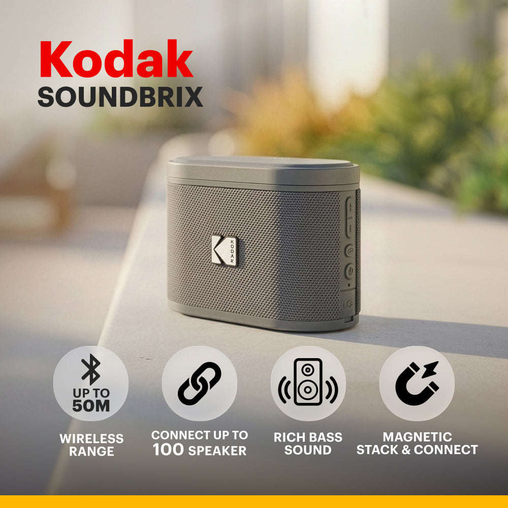 Mini Enceinte Bluetooth - Brix - Rouge - Kodak