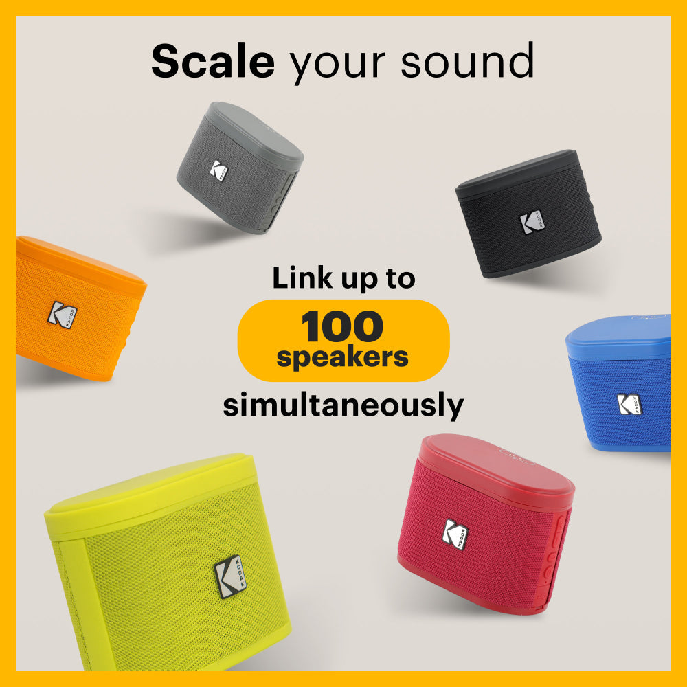 Mini Enceinte Bluetooth - Brix - Rouge - Kodak