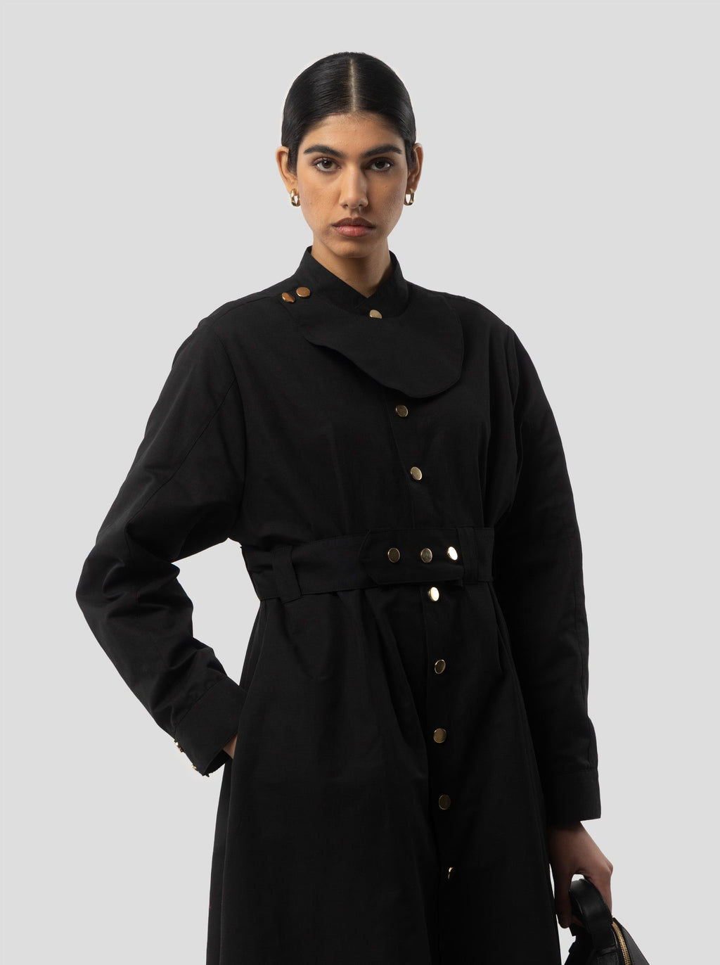 Robe Kurtis In Black Technical Fabric