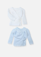 Lot De 2 Brassières À Liens - Bleu Layette