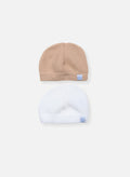 Lot De 2 Bonnets - Blanc/Moka
