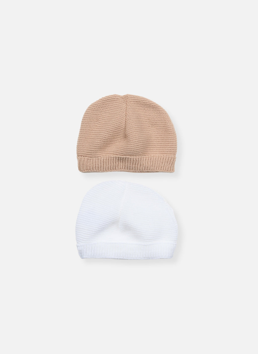 Lot De 2 Bonnets - Blanc/Moka