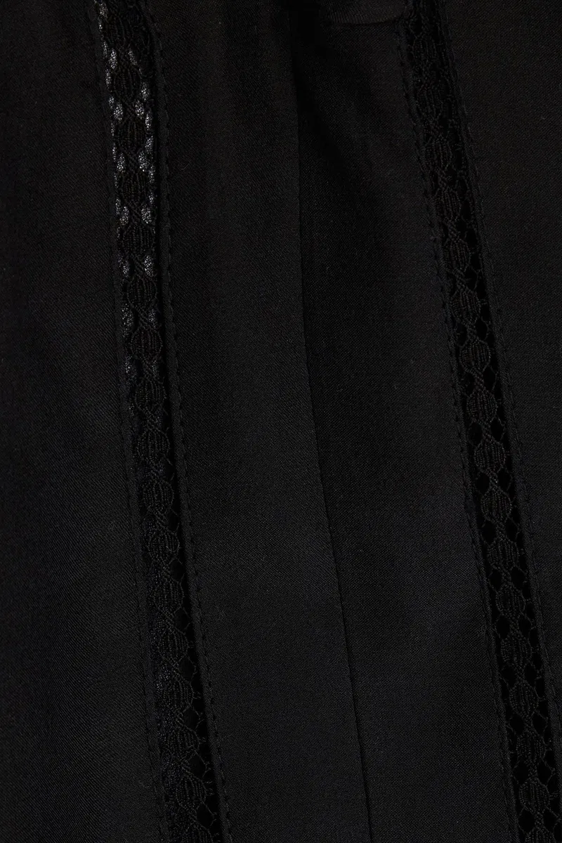 Top Lace Inset Sl - Noir