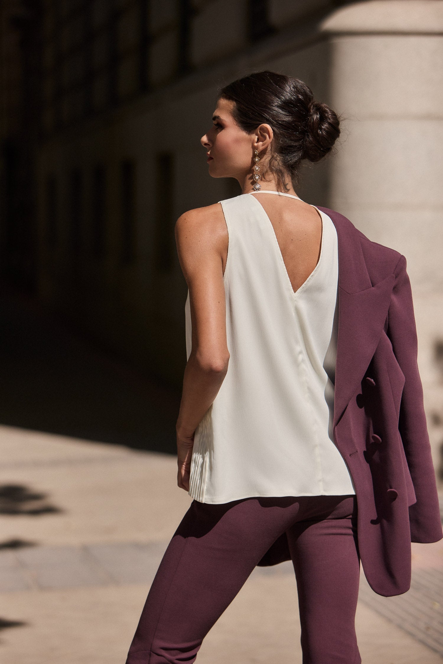 Pantalon Ons Berenjena