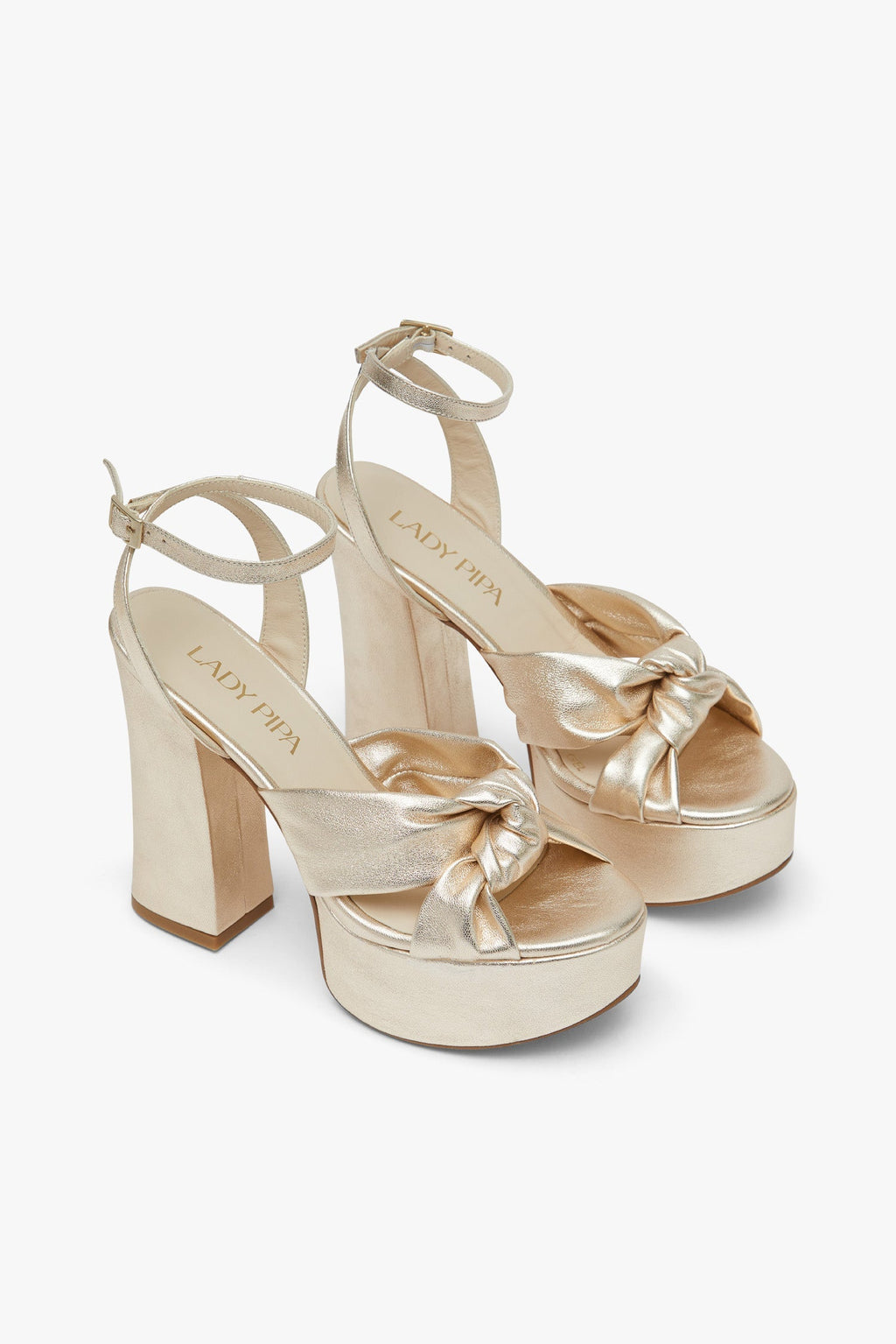 Sandales Greta Block Dorado