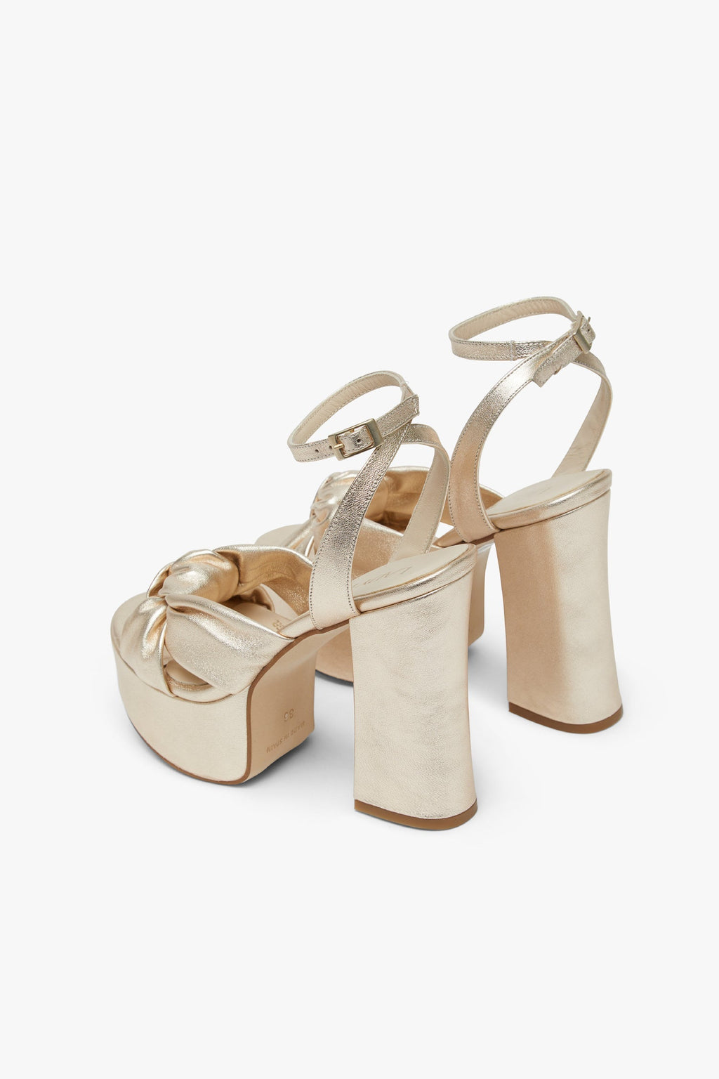 Sandales Greta Block Dorado