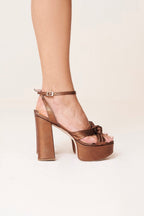 Sandales Greta Block Cobre